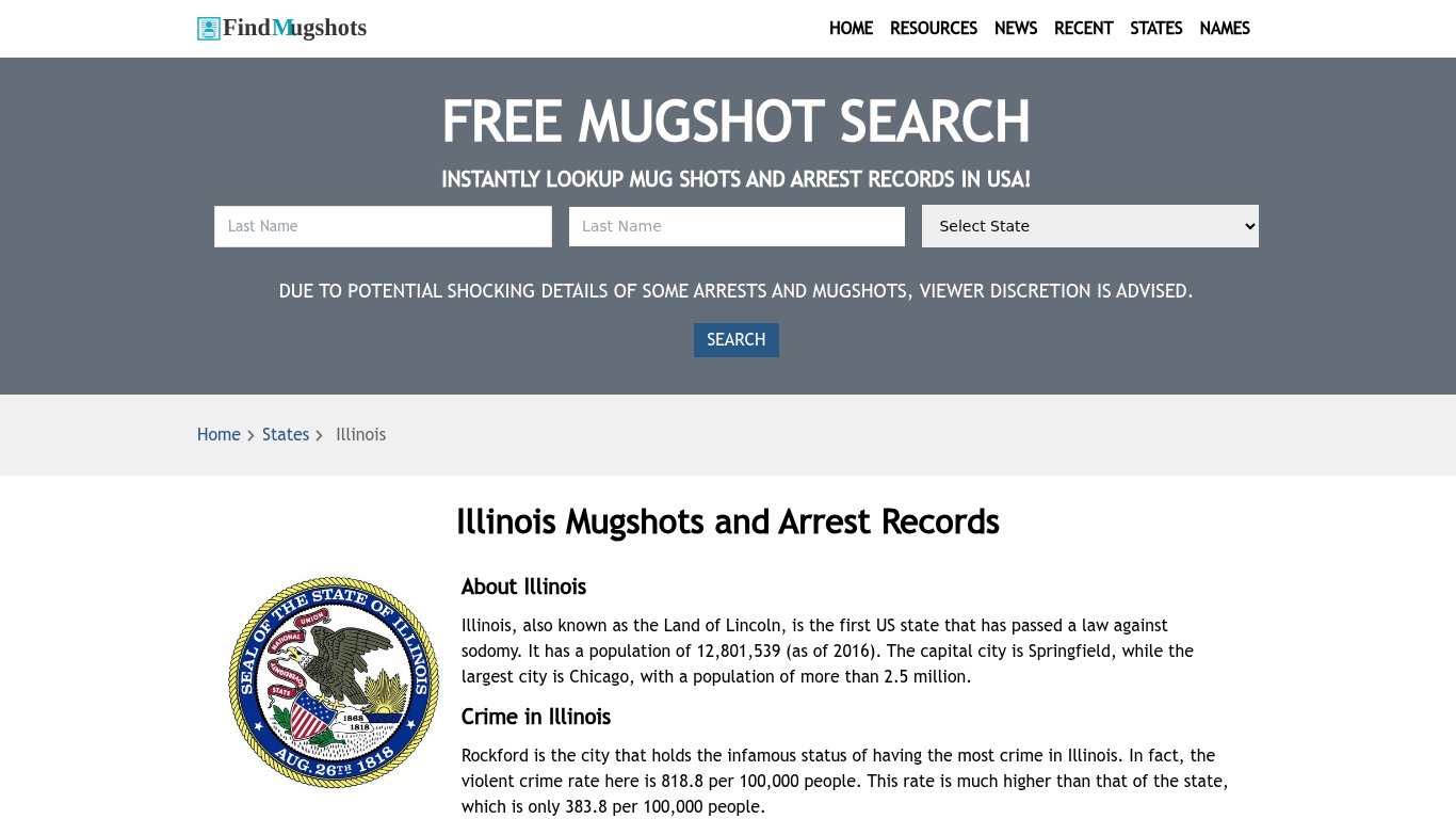 Find Illinois Mugshots - Find Mugshots